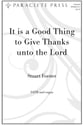 It Is a Good Thing to Give Thanks Unto the Lord SATB Singer's Edition cover